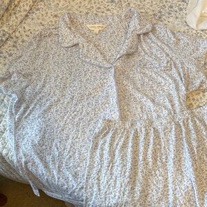 Laura Ashley Light Blue Floral Sleepwear Set